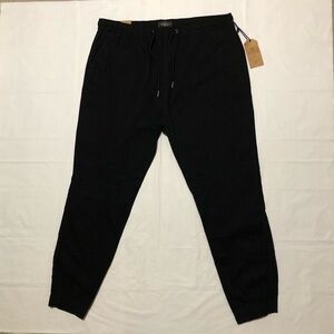 NWT Across the Pond Men’s Elastic Waist Stretch Drawstring Black Pants 4X